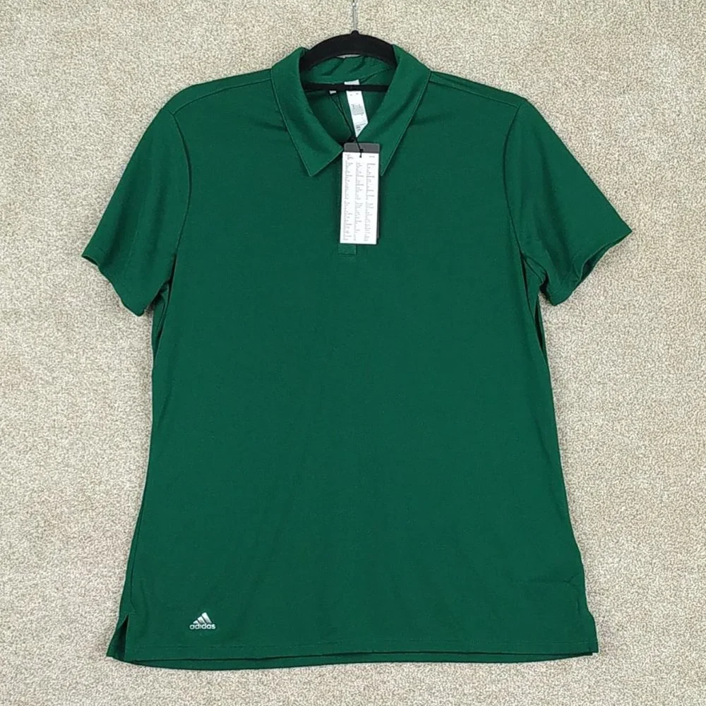 Adidas Golf Ladies Performance Polo Shirt UK Size Large Green Short Sleeve New - Picture 1 of 16